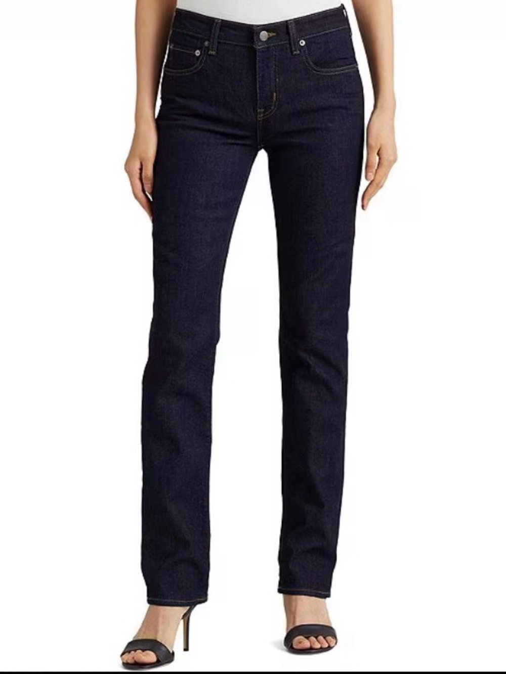 Lauren by Ralph Lauren Premier Straight Shaping jeans, black